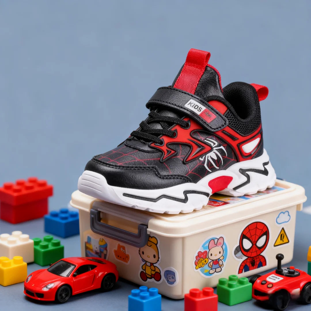 Kid Casual Sneakers Spider-Man Children Cartoon Sports Shoes Boy Girl Student Running Shoe Breathable Lightweight Size EU 28-38