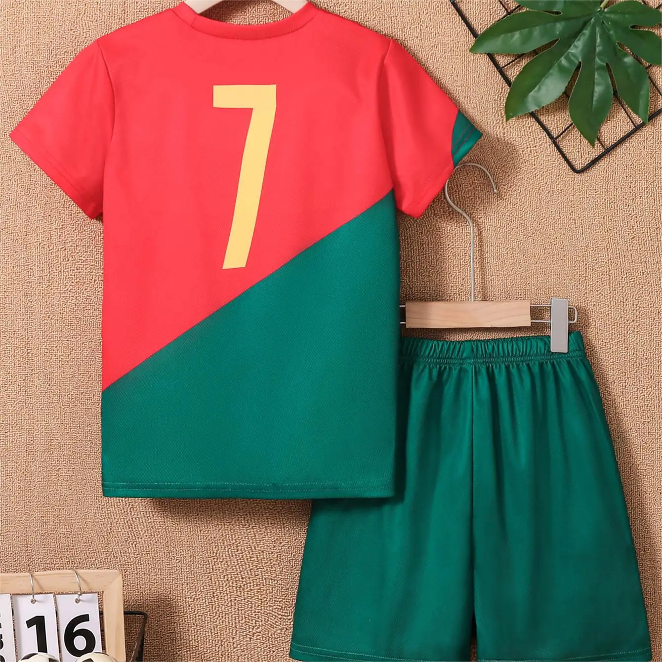 Children Red and Green Football Suit