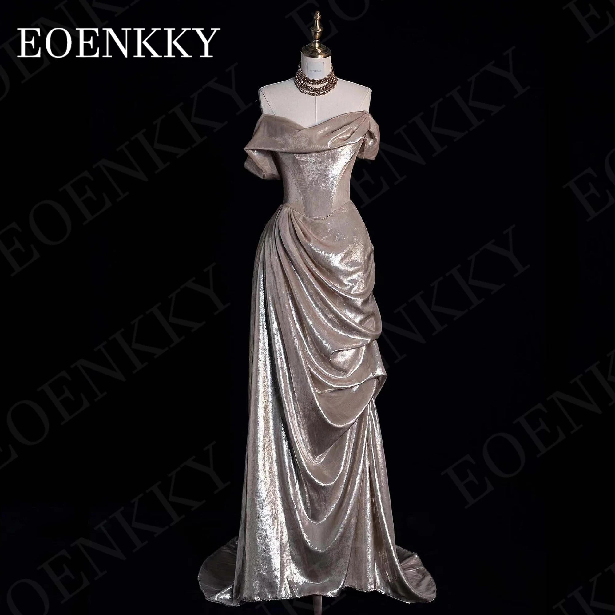 Saudi Arabia Off Shoulder Evening Dress Women Elegant Off The Shoulder
