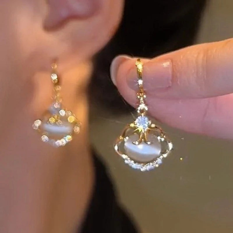 Luxury Zircon Water Drop Earrings for Women