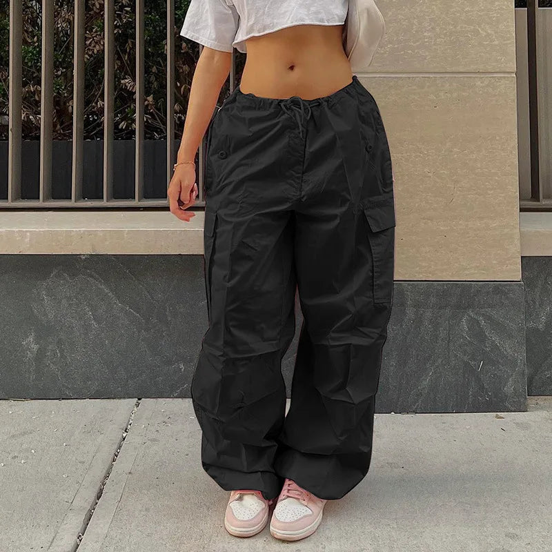 Y2K Clothing Oversized Plus Size Low Waist Parachute Loose Sweatpants