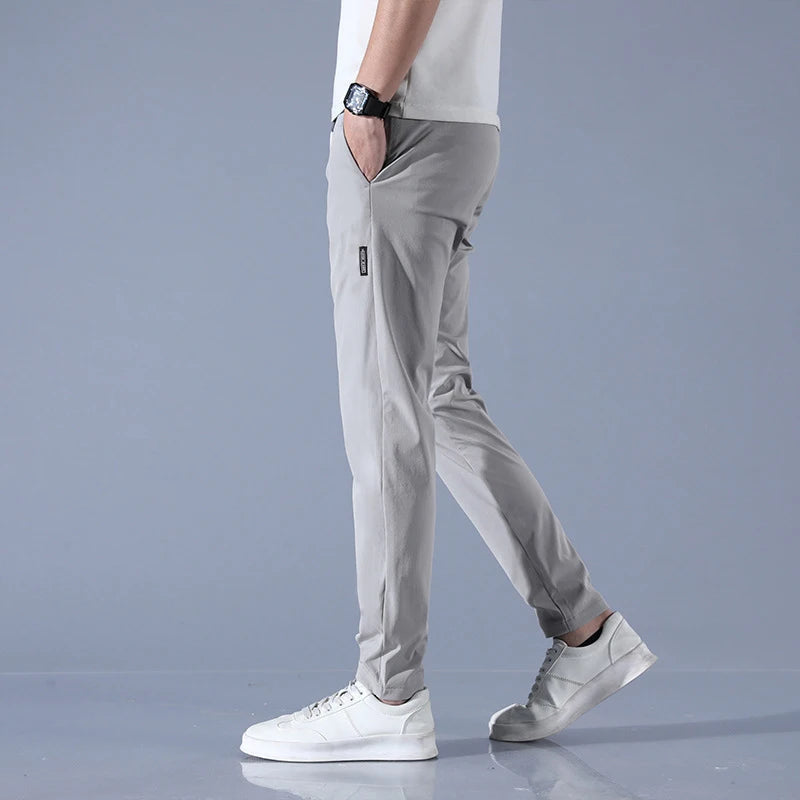 Men's Pants Black Gray Thin Business Casual Pants