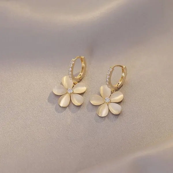 Trendy Round Simple Crystal Dangle Earrings For Women