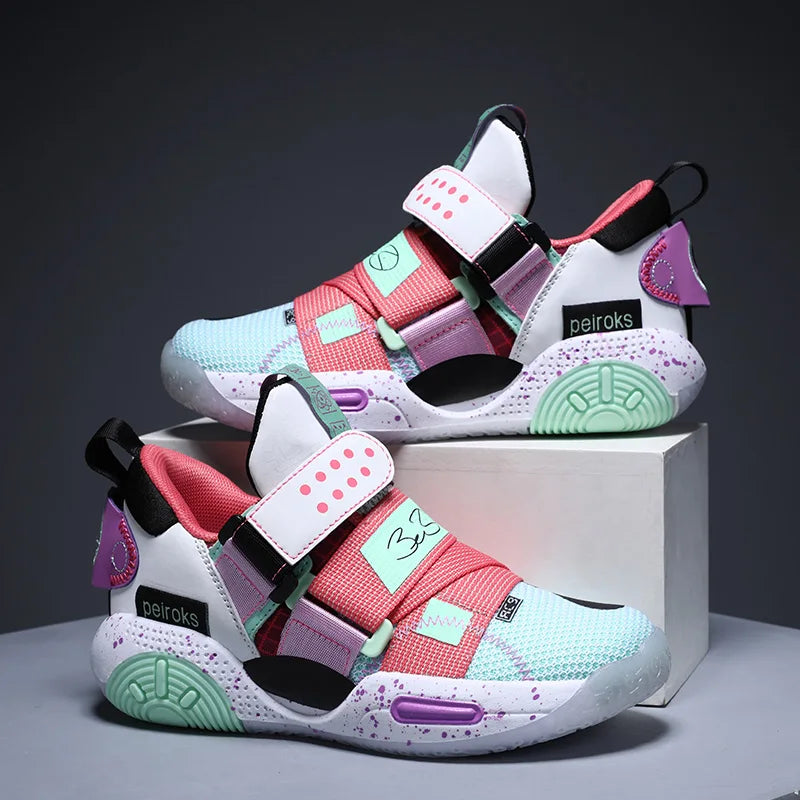 2024 New Children's Basketball Shoes For Boys Girls Non-slip Kids Sport Shoes Lightweight Outdoor Sneakers Trainers Footwear