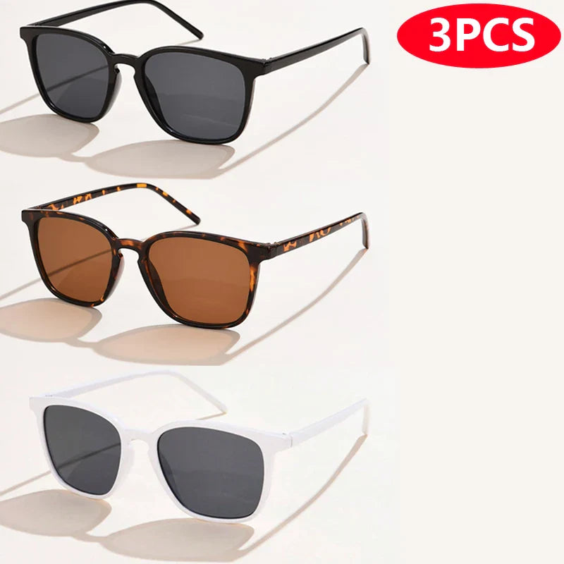 6pcs/4pcs/3pcs Square Small Sunglasses Women Rectangle Frame Purple Colorful Sun Glasses Female Y2K Retro Gradient Shades UV400