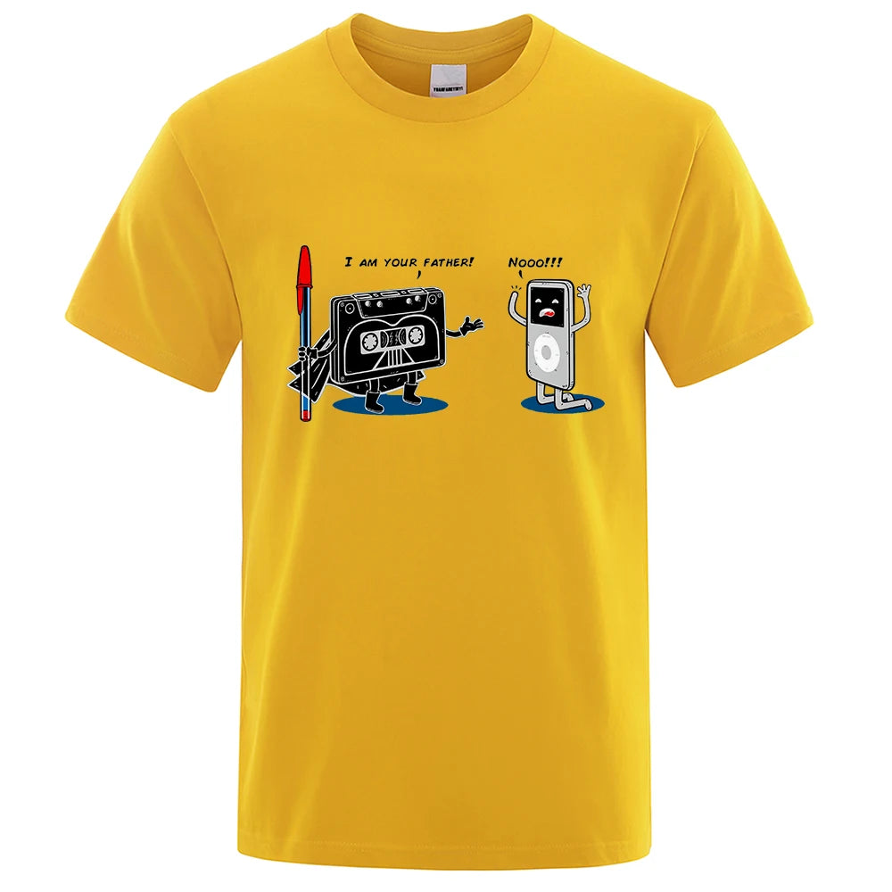 Funny Music Player Male Tops Summer Loose T-Shirt Cotton Crewneck T-Shirt Hip Hop Tee Clothes High Quality T-Shirts Man New