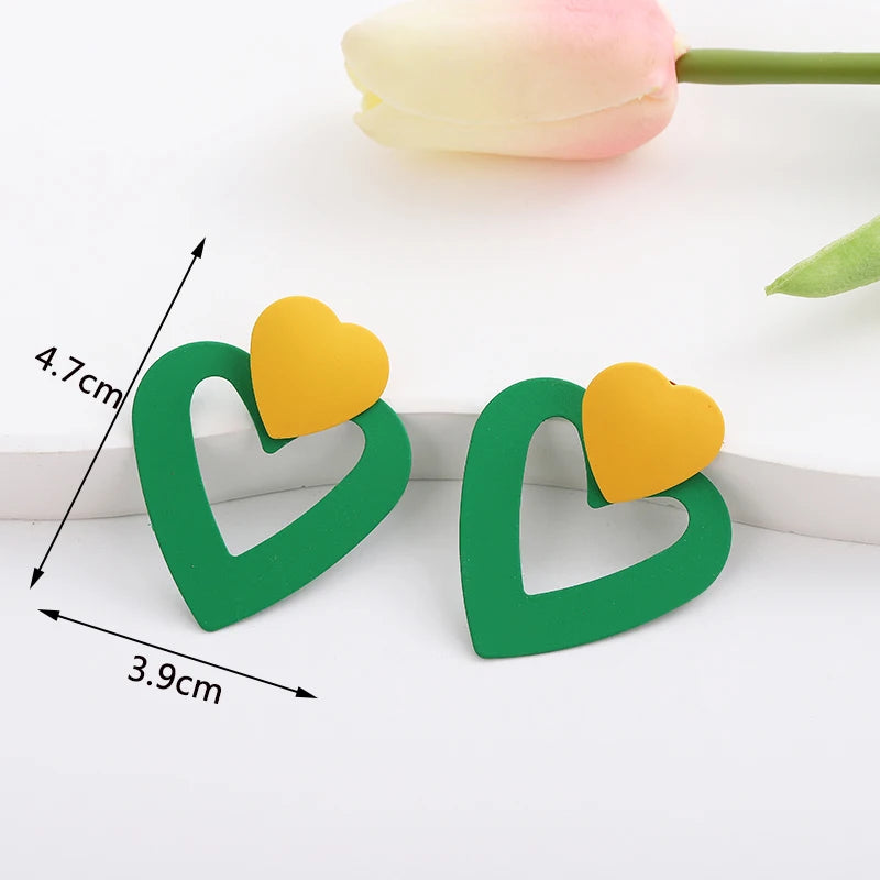 Green Color Crystal Dangle Earrings for Women