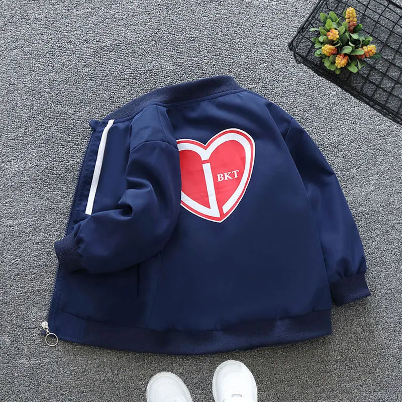 Heart Patterned Outerwear For Children