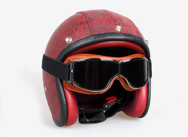 Best Selling Vintage Goggles Motorcycle Leather Goggles Glasses Cruiser Folding Goggles Newest Sunglasses Motocross Safety