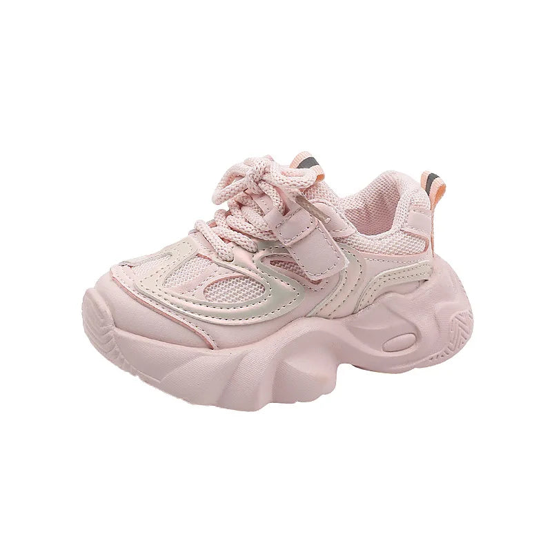 2025 Spring Autumn Children Casual Shoes Kids Sneakers Soft Breathable Mesh Boys Girls Running Sport Shoes Beige, Black, Pink