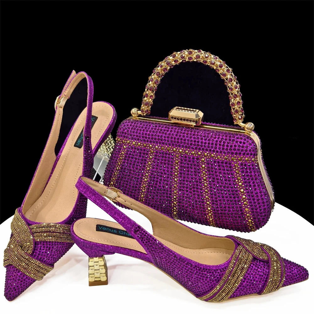 Black Hollow Design With Pointed Shoes And Fashion Three-Dimensional Bag