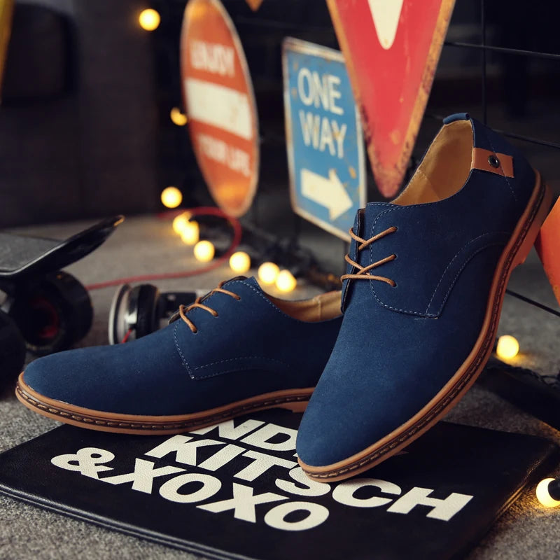 Men's Spring Casual Shoes Leather Breathable Comfort Matte Finish Business Shoes