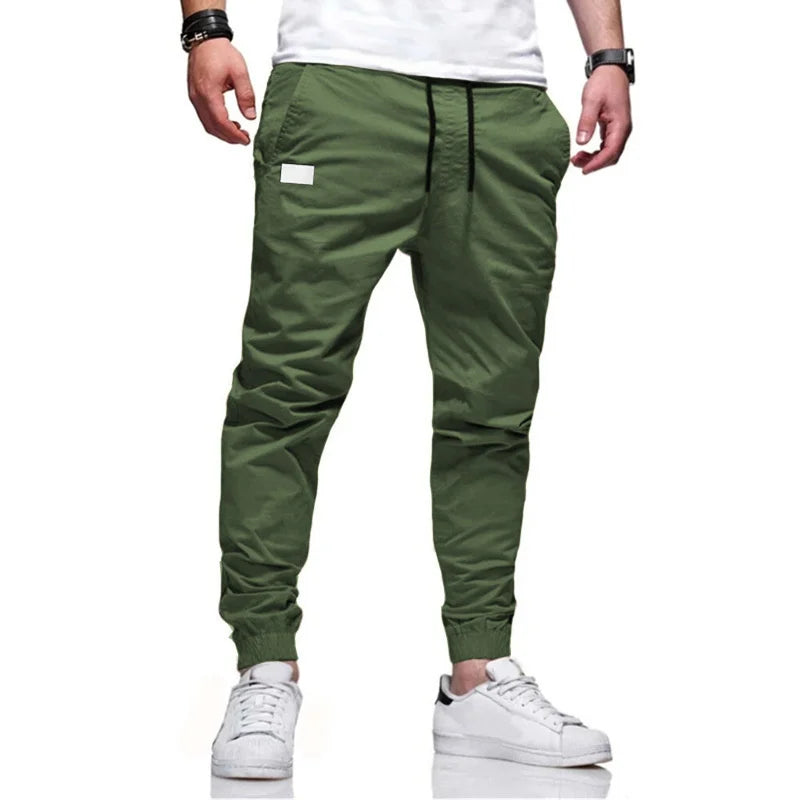 Cargo Pants Men's Loose Straight sports Clothing Solid color