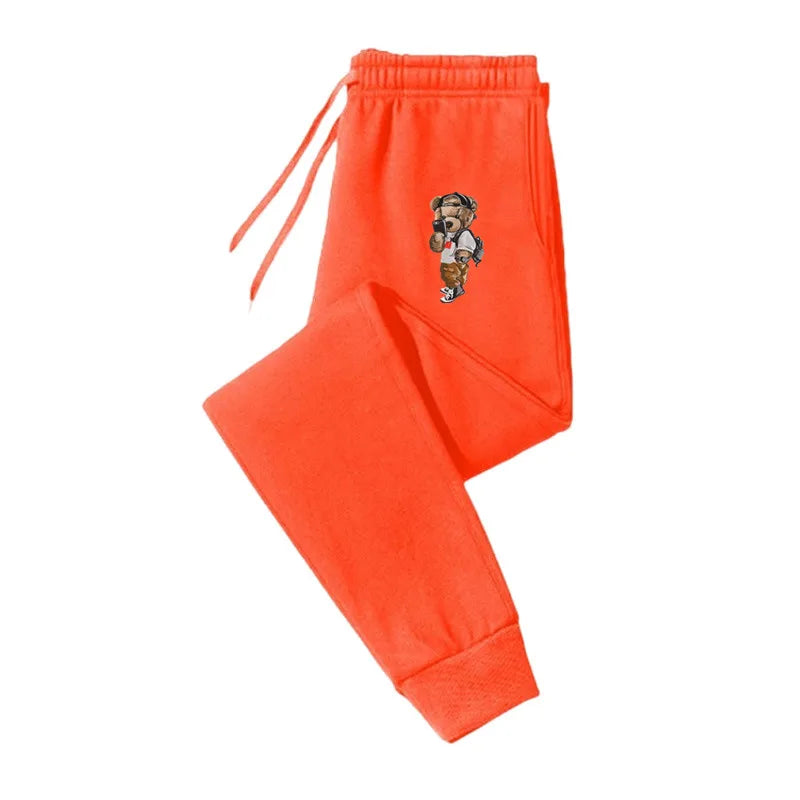 Drawstring Polyester Fiber Embroidery Casual Trousers