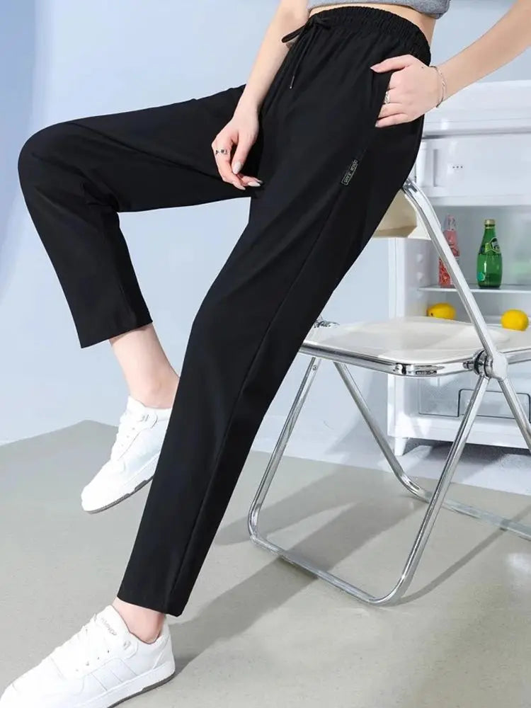 Plus size n-style overalls women's summer thin section new loose broad legs lazy casual casual straight-leg pants
