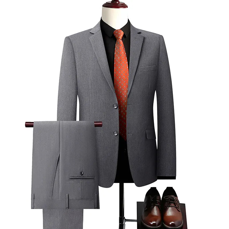 Men High quality four-sided stretch Suit