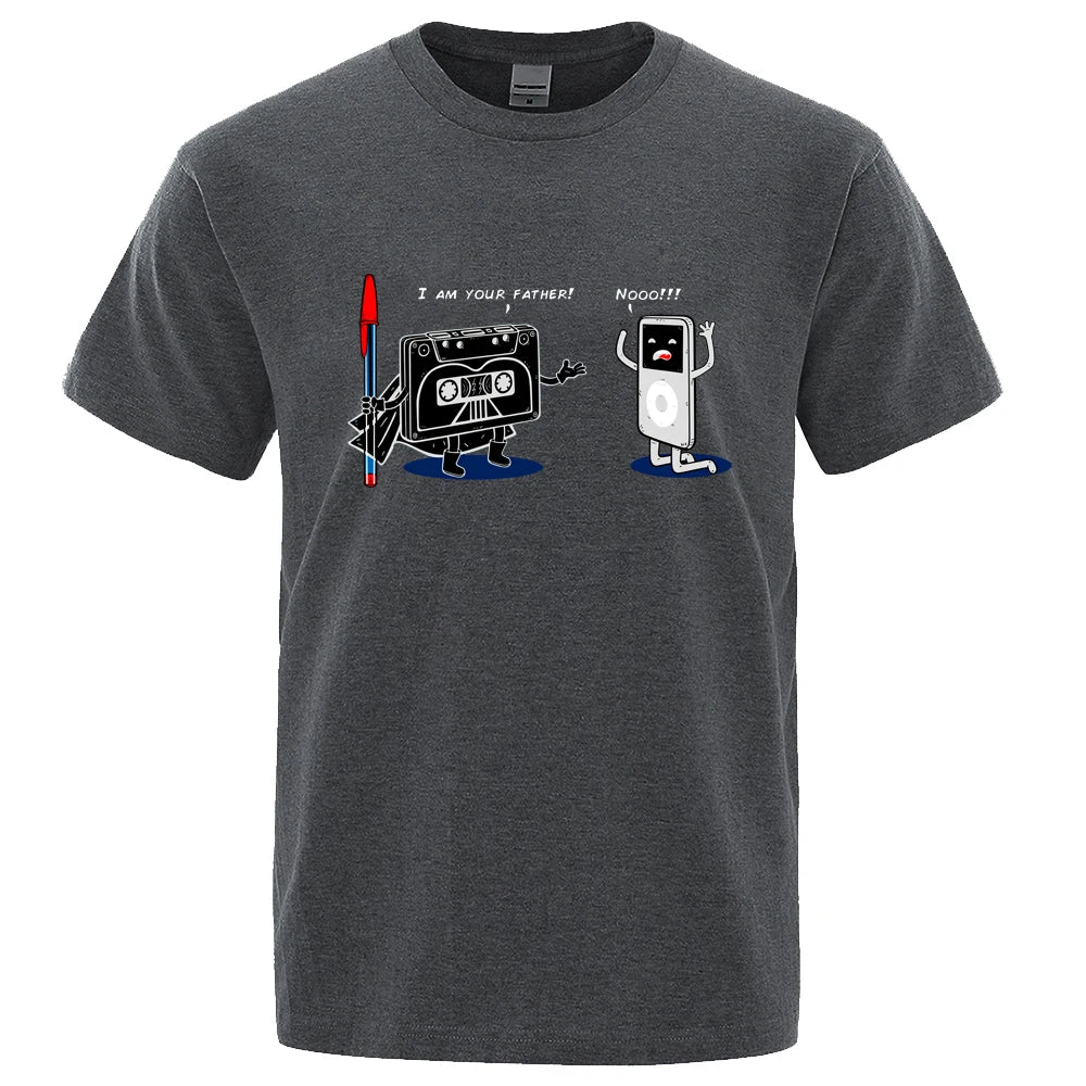 Funny Music Player Male Tops Summer Loose T-Shirt Cotton Crewneck T-Shirt Hip Hop Tee Clothes High Quality T-Shirts Man New