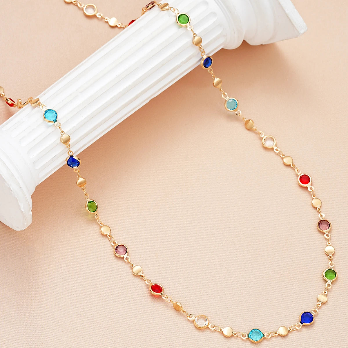 Colorful Long Y-Shaped Necklace for Women