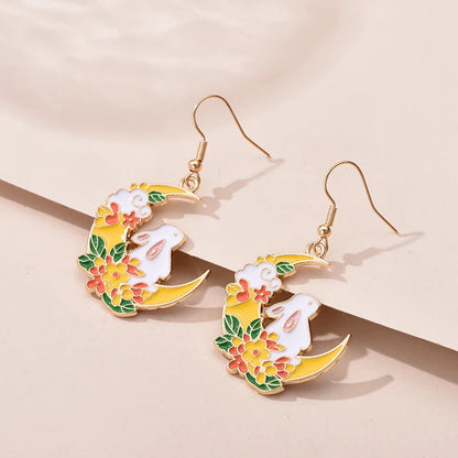 Fashion Cute Enameled Animal Dangle Drop Earrings