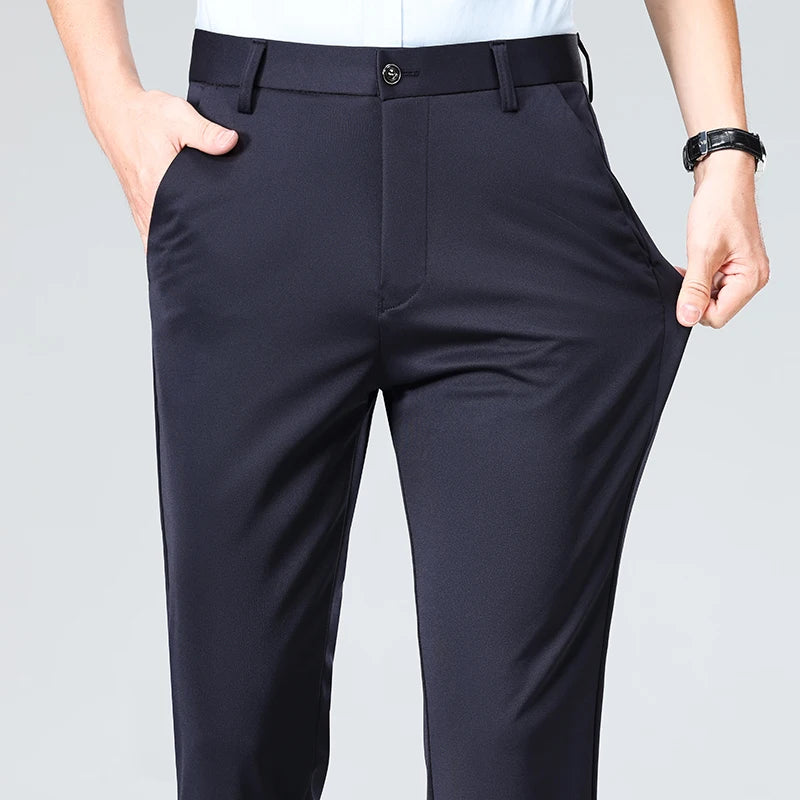 Summer Autumn Thin Trousers Men Formal Dress Suit Pants