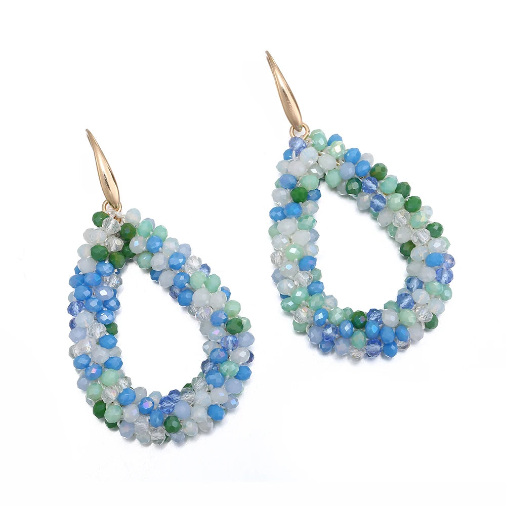 Mixed Color Big Drop Earrings for Women