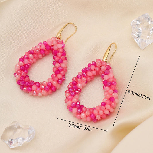 Mixed Color Big Drop Earrings for Women