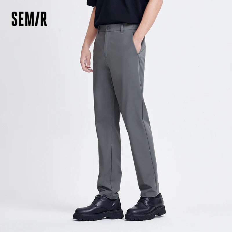 Semir Casual Pants Men 2025 Summer New Cool-Sensing Simple Commuter Slim Fit Long Pants