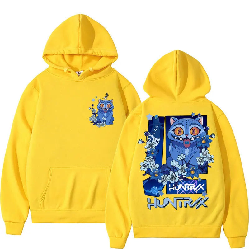 2025 Anime K-Pop Demon Hunters Derpy Tiger Hoodies Men Women Fashion Korean Long Sleeve Oversized Fleece Warm Casual Tracksuit