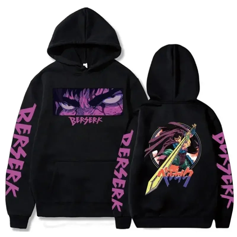 Berserk Guts Hoodies Men Women Graphic Print Long Sleeve Streetwear