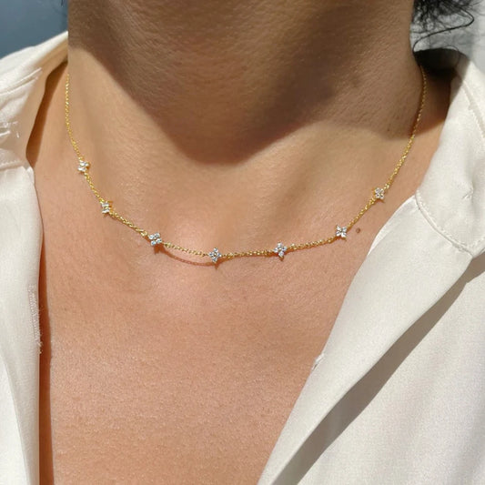 Stainless Steel Zircon Necklaces for Women