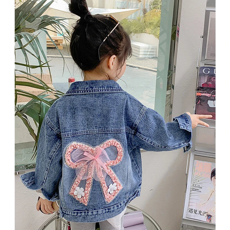 Girls Denim Casual Outerwear