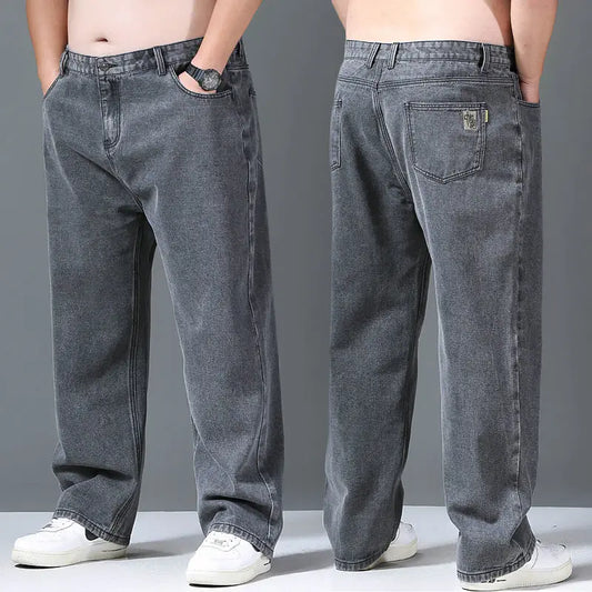 Baggy Jeans Trousers Men Casual Wide Leg Denim Pants