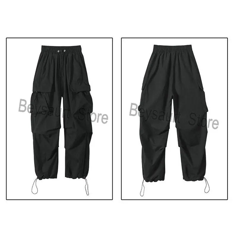 Casual Men Elastic Waist Cargo Pants