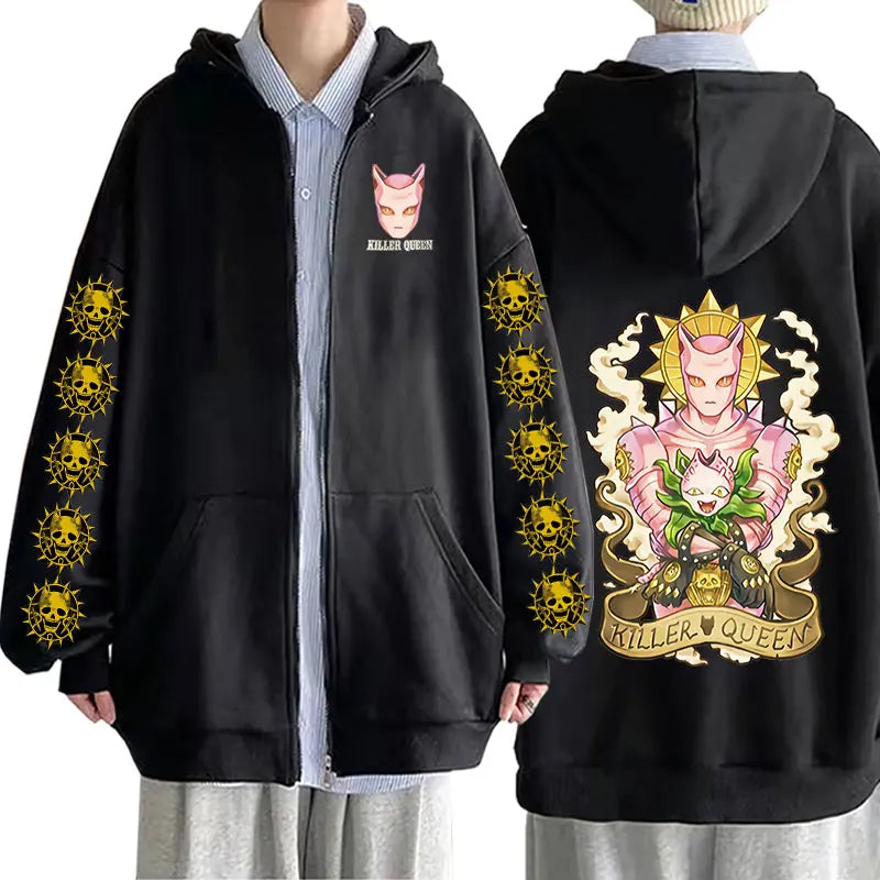 Anime JoJo Bizarre Adventure Zipper Cardigan Sweatshirt