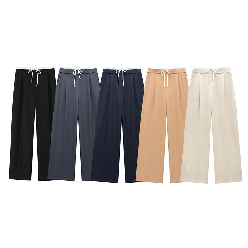 Women Fashion Vintage Straight Pants