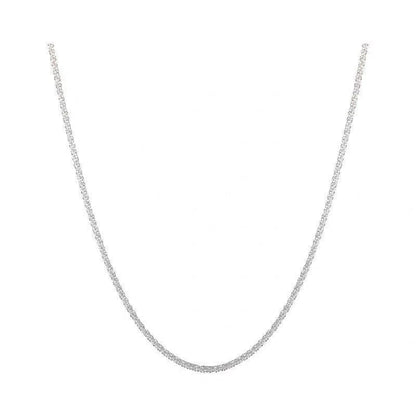 Popular Silver Colour Sparkling Chain Choker Necklace For Women