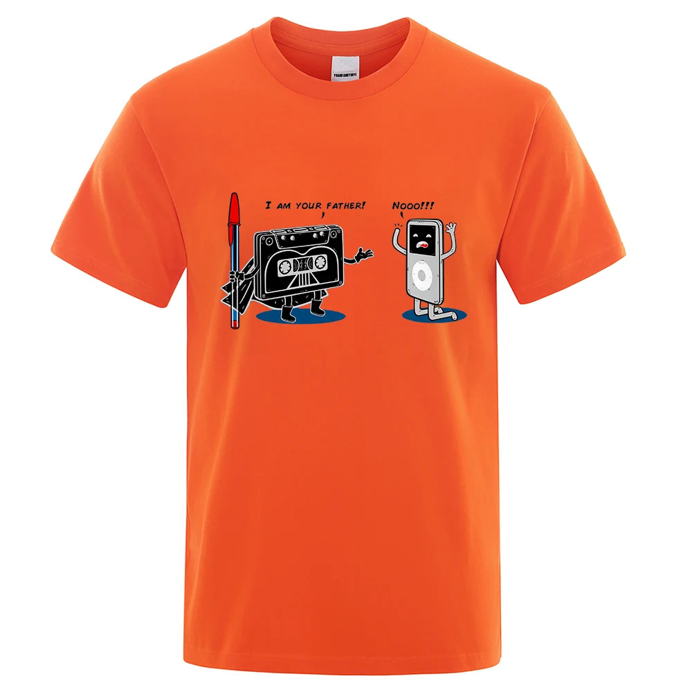 Funny Music Player Male Tops Summer Loose T-Shirt Cotton Crewneck T-Shirt Hip Hop Tee Clothes High Quality T-Shirts Man New