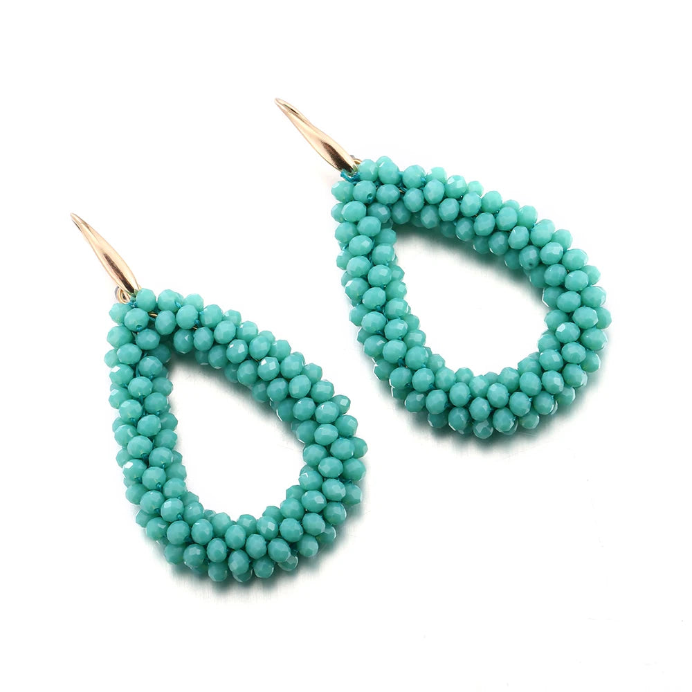Mixed Color Big Drop Earrings for Women