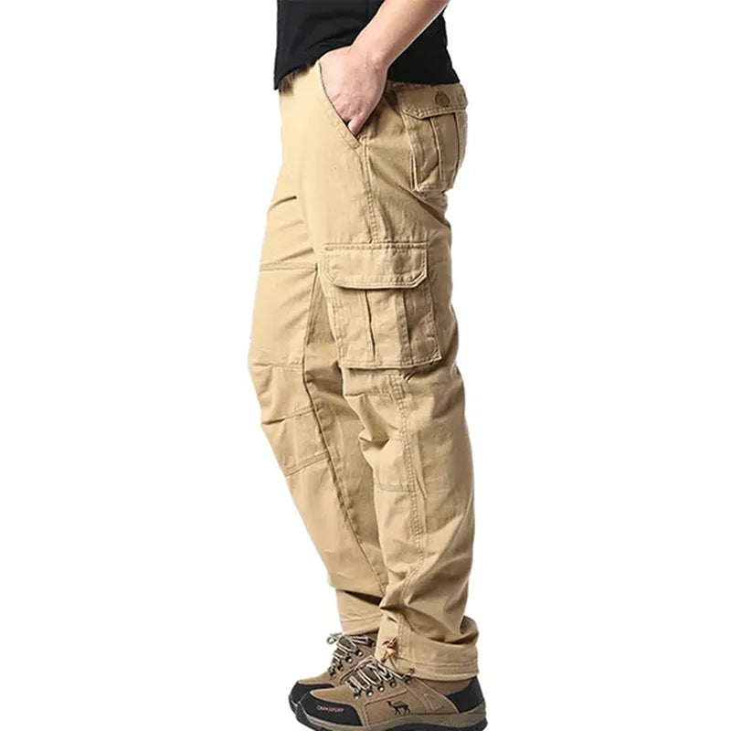 SMulti Flap Pockets Men's Straight Leg Cargo Pants