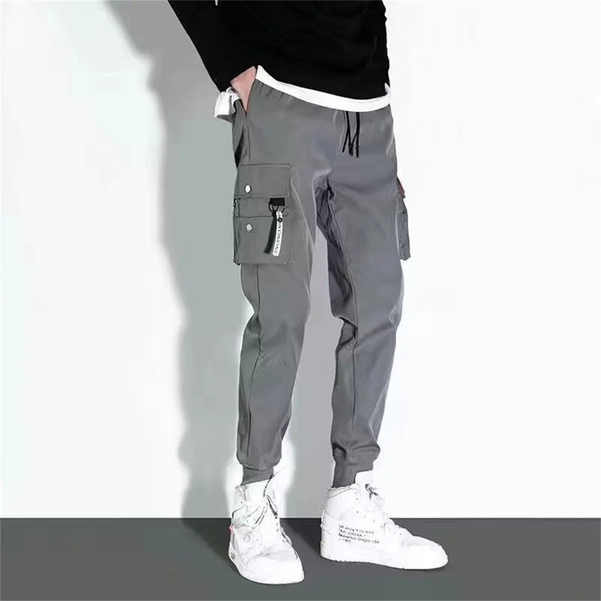 Women High Waist Loose Streetwear Baggy Tactical Trouser