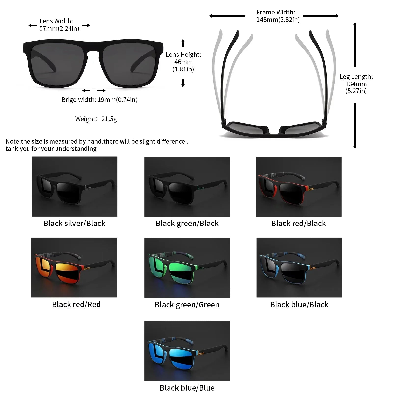 1-4 Paires de Lunettes de Soleil de Sport Polarisées Carrées Classiques pour Homme Monture Légère en PC Anti-UV400 pour Conduite Pêche Cyclisme Unisexe Durabilité