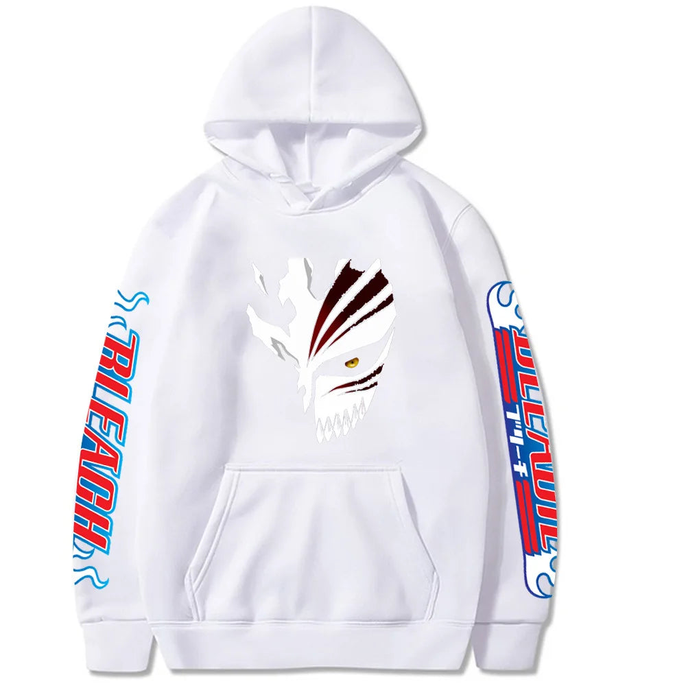 BLEACH Men Fashion Hoodies Women Hooded Sweatshirts Fashion Hip Hop Casual Pullovers Autumn Boys Girls Black Streetwear Hoodie