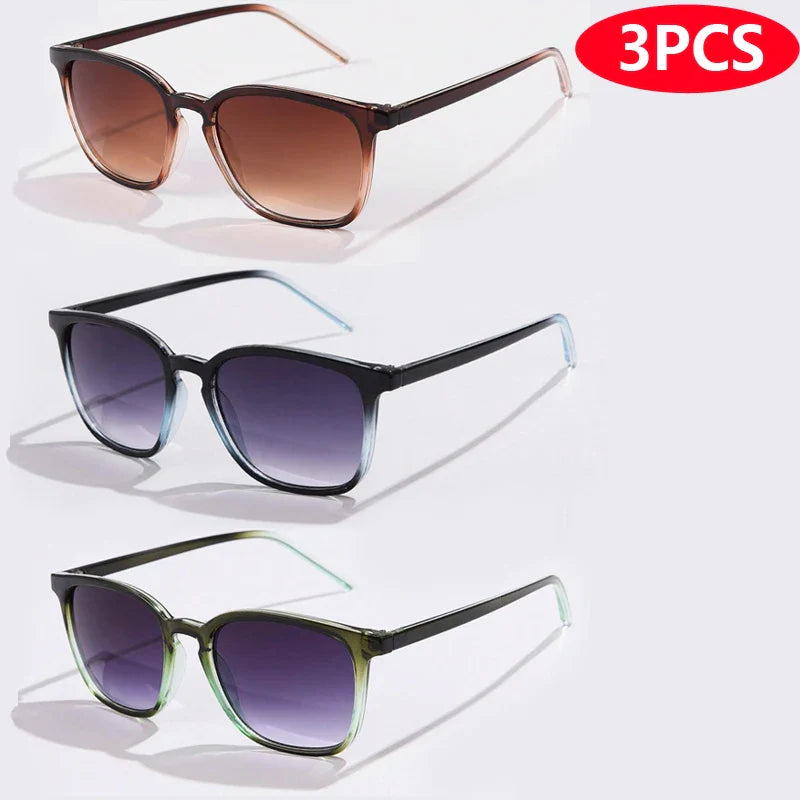 6pcs/4pcs/3pcs Square Small Sunglasses Women Rectangle Frame Purple Colorful Sun Glasses Female Y2K Retro Gradient Shades UV400
