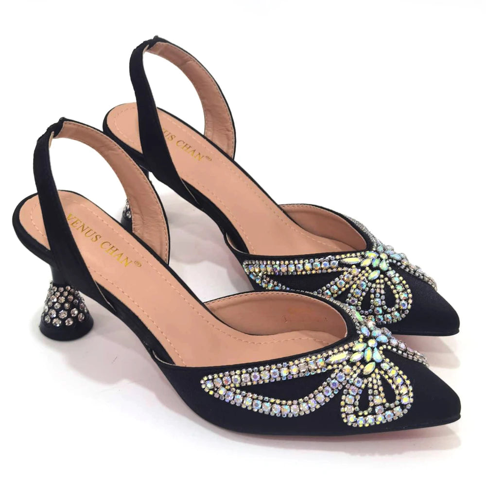 Bowknot Pointed Toe Women's Shoes Shallow Mouth Shoes Bag Set
