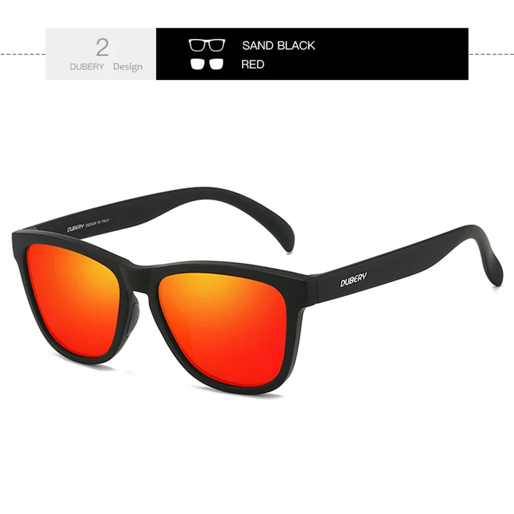 DUBERY Full Rim Polarized Sunglasses For Men And Women 28 Colors Model 550