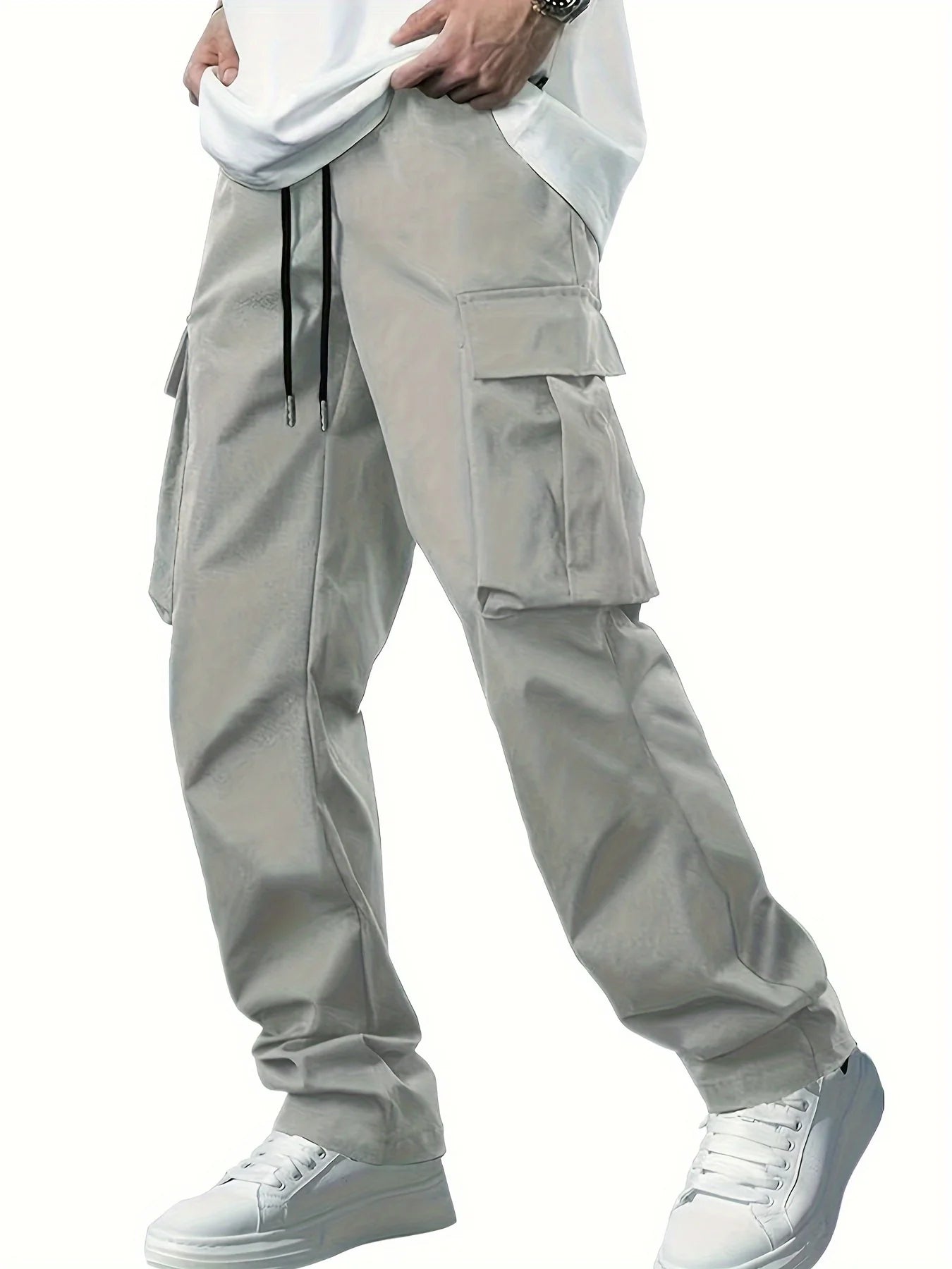 High street multi pocket workwear pants for men
