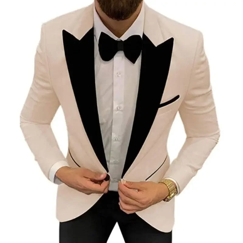 2 Piece Solid Men Suits For Wedding