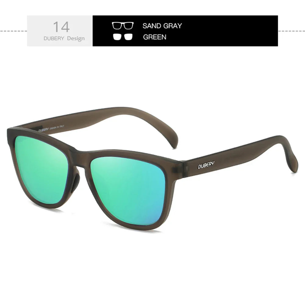 DUBERY Full Rim Polarized Sunglasses For Men And Women 28 Colors Model 550
