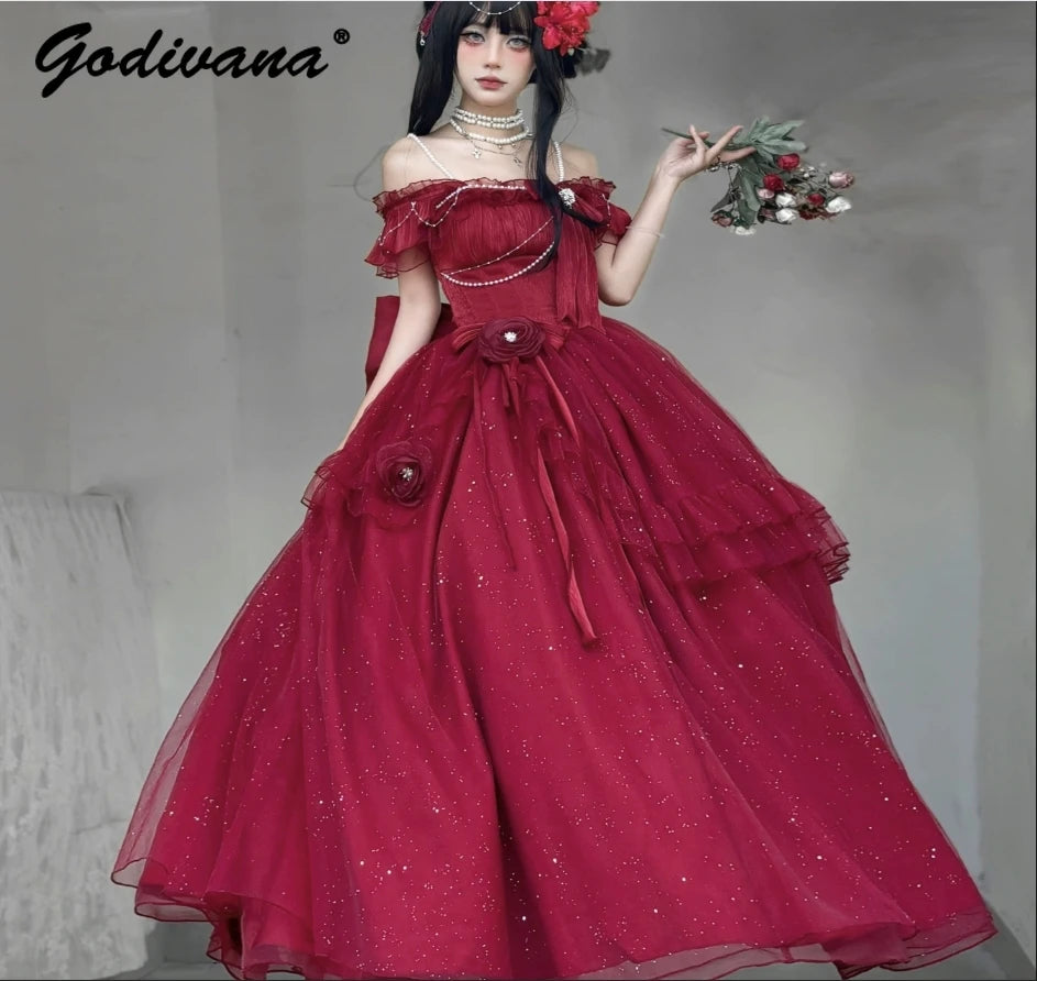 Original Design Women's Sweet Flower Wedding Dress