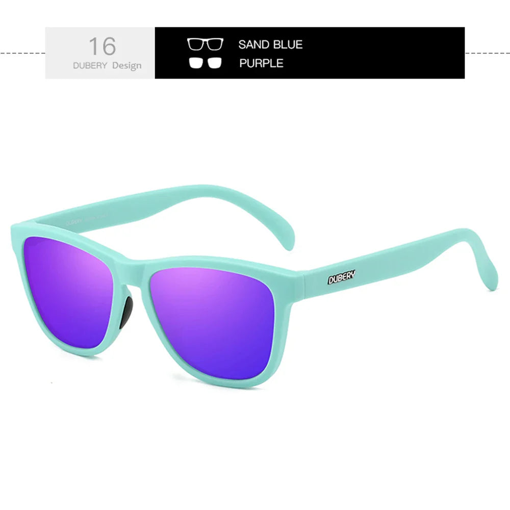DUBERY Full Rim Polarized Sunglasses For Men And Women 28 Colors Model 550